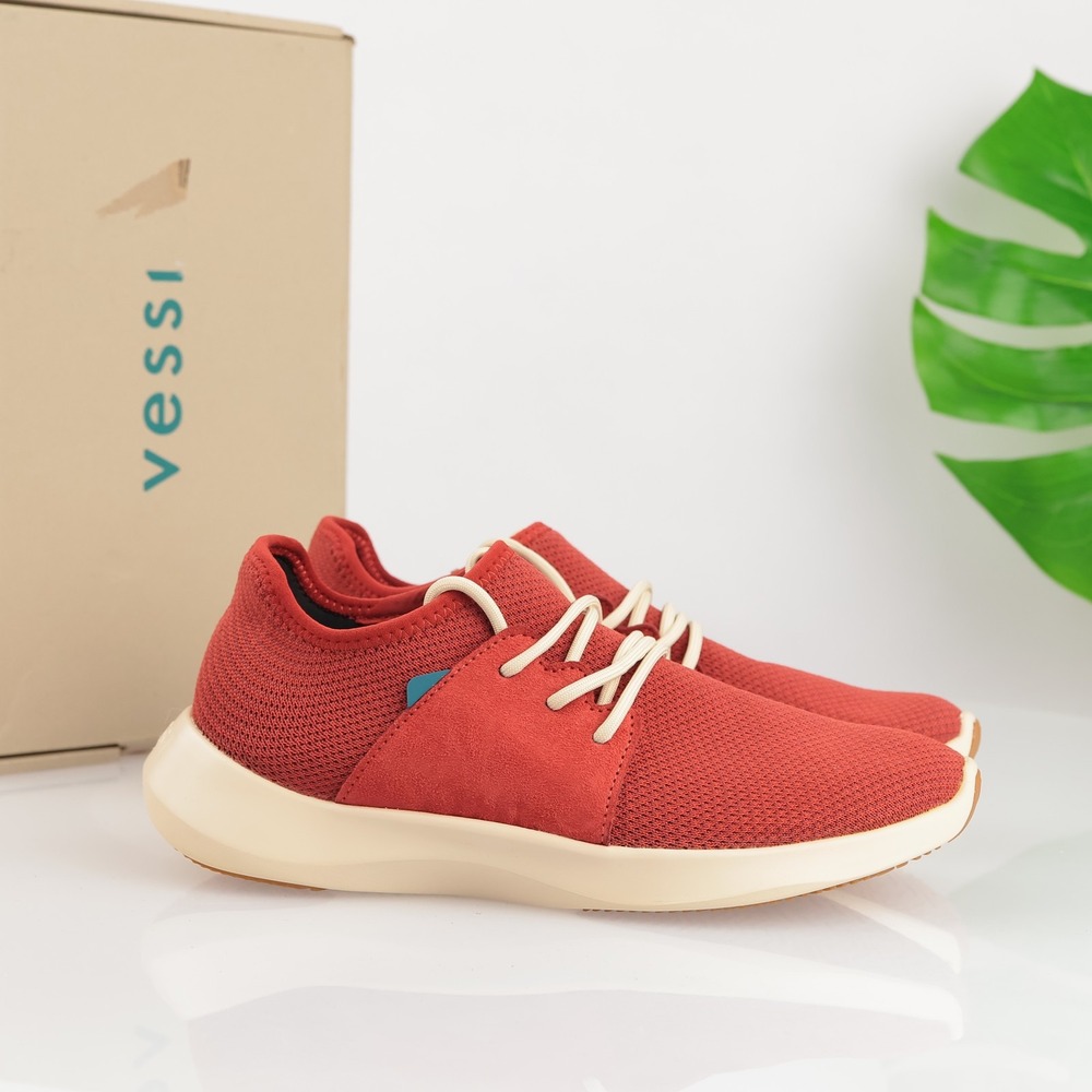 Vessi Shoes Womens Everyday Classic Sneakers Size 8 Maple Red Waterpfoof Walking